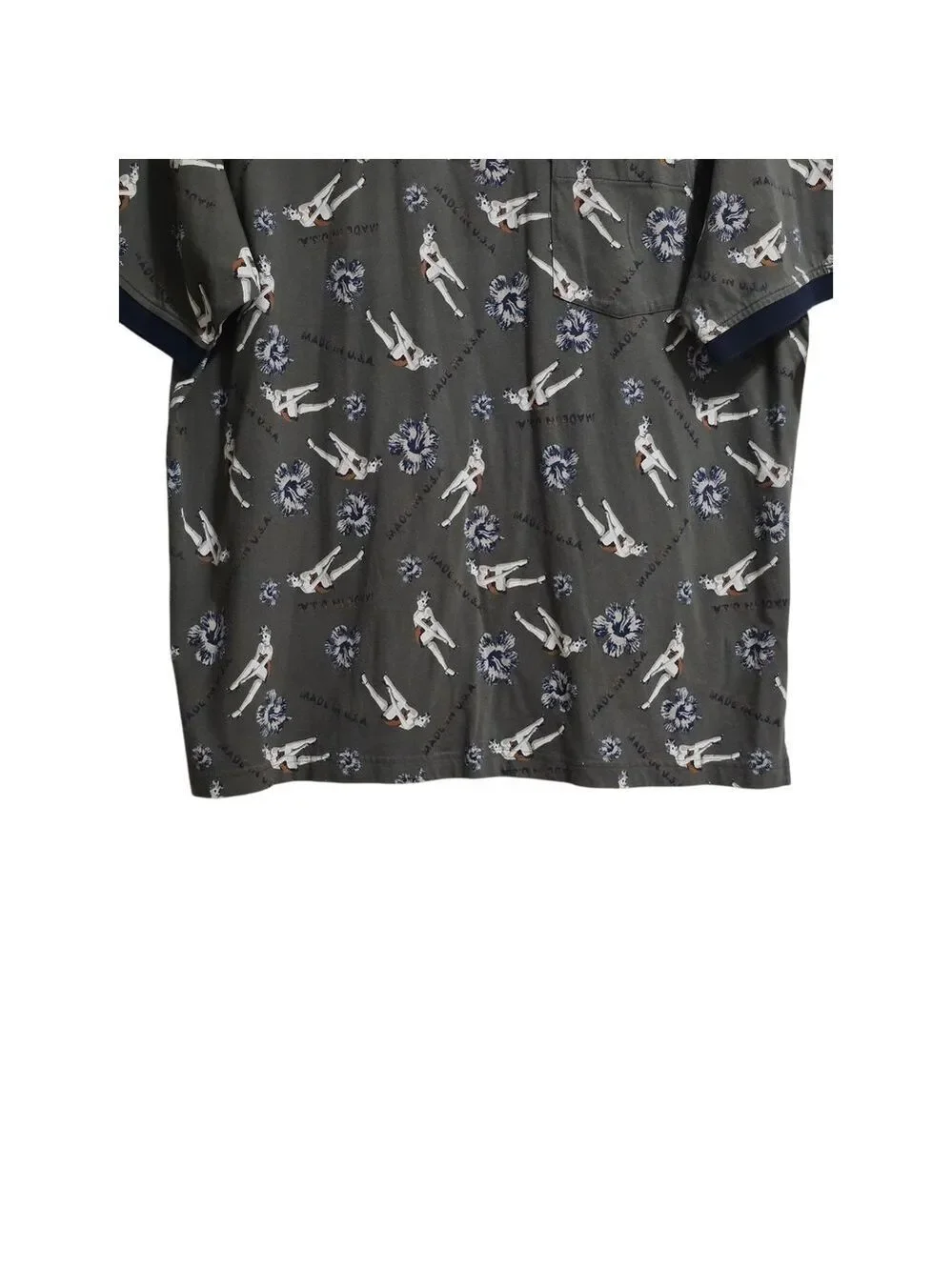 Roundtree & Yorke Tropical Pinup Girl Short Sleeve Polo Shirt Sz 2XLT